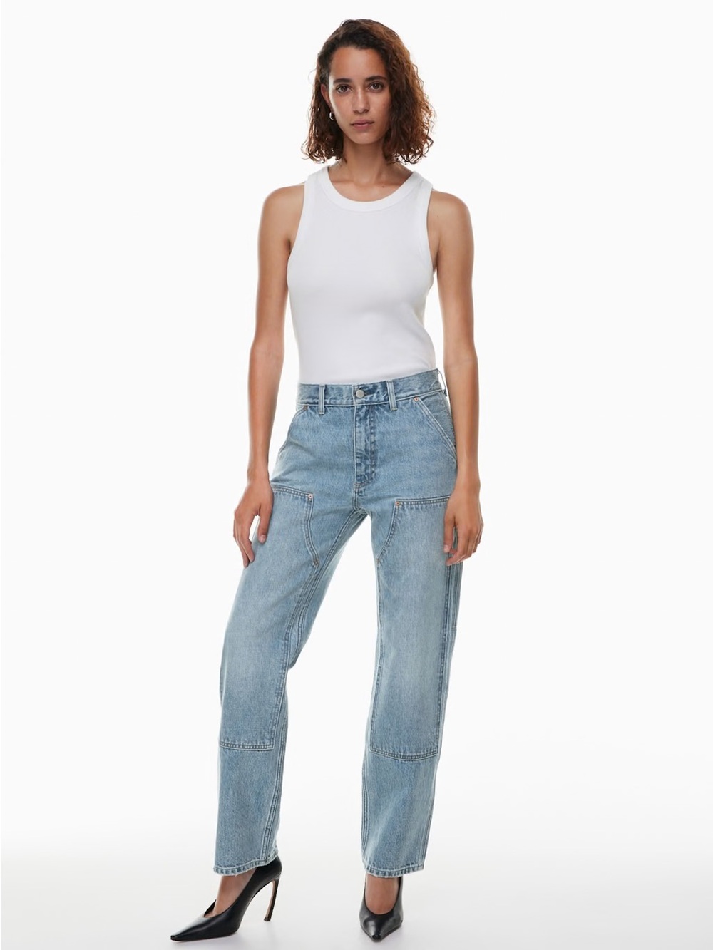 Denim Forum The Carpenter Light Wash Boyfriend Jeans
